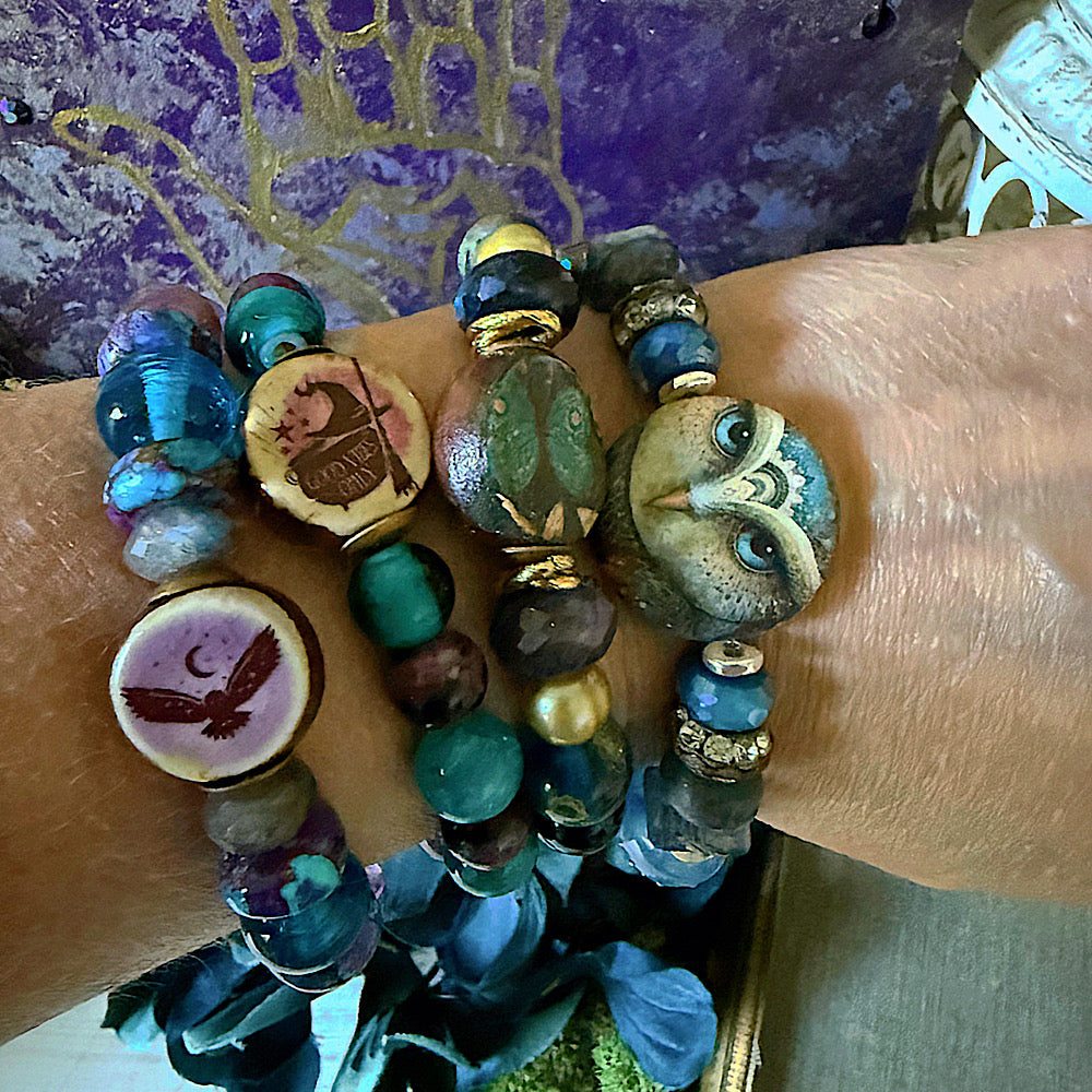 Reserved for a VIP: Women’s Fall Night Owl Talisman Mystical Stretch Bracelet