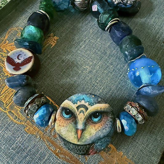 Reserved for a VIP: Women’s Fall Night Owl Talisman Mystical Stretch Bracelet