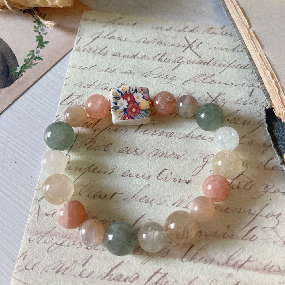 Women’s Fall Nature Witch Spellbook Mystical Soft Stretch Bracelet