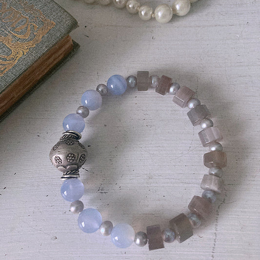 Women’s Pale BohoGlam Mystical Sterling Stretch Bracelet