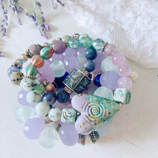 Women’s Heart Bracelet BohoGlam Stretch Bracelet