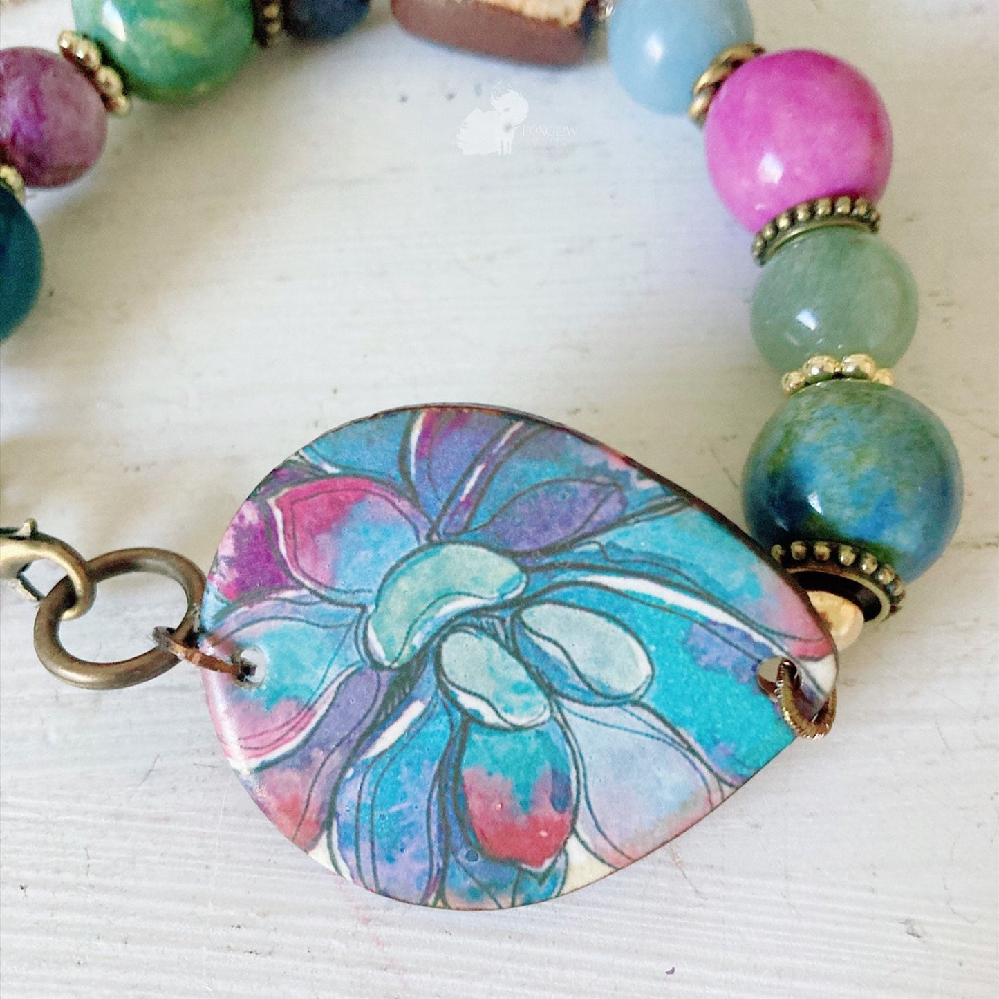 Pulsera Desierto Místico Suculento para Mujer
