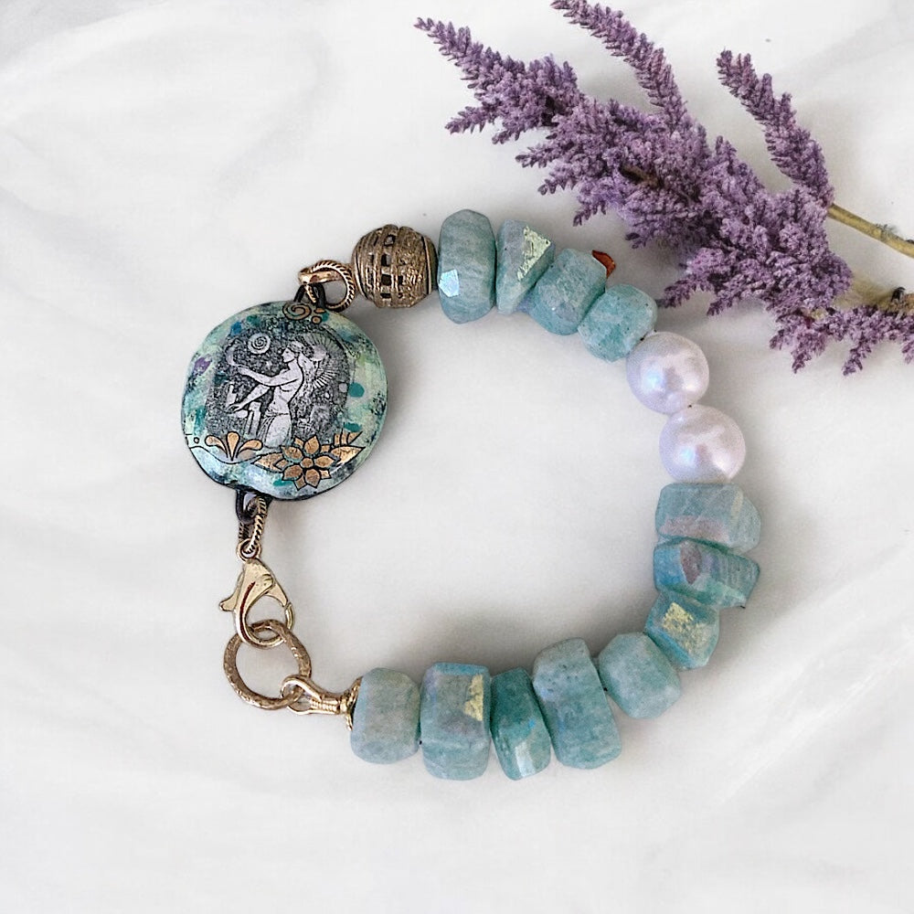 Women’s Mystical Muse Gemstone Boho Clasp Bracelet