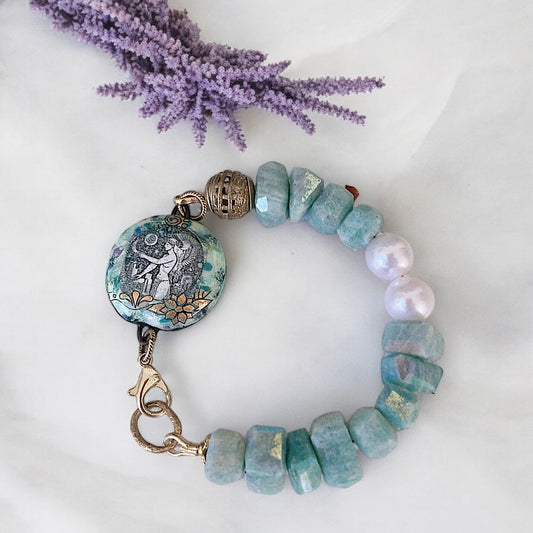 Women’s Mystical Muse Gemstone Boho Clasp Bracelet