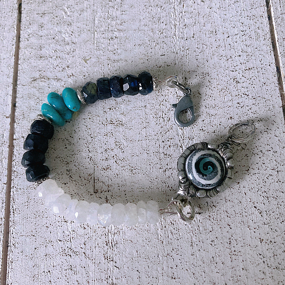 Women’s Desert Spiral Turquoise Clasp Bracelet