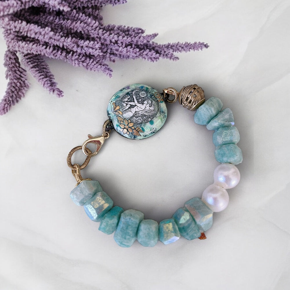 Women’s Mystical Muse Gemstone Boho Clasp Bracelet