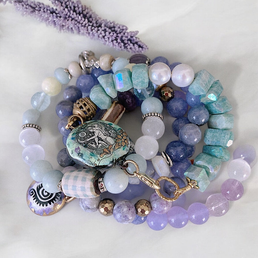 Women’s Mystical Muse Gemstone Boho Clasp Bracelet