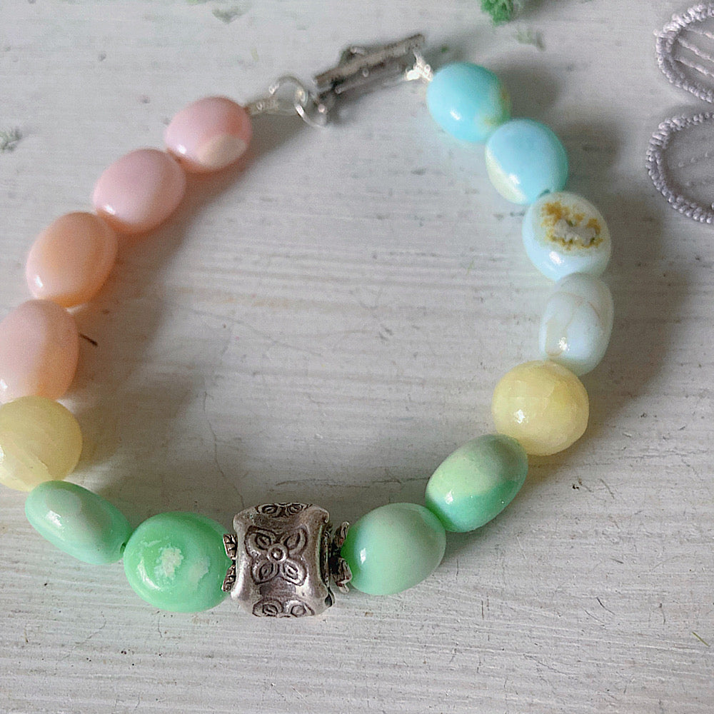 Women’s Sterling BohoLux Spring Pastel Clasp Bracelet