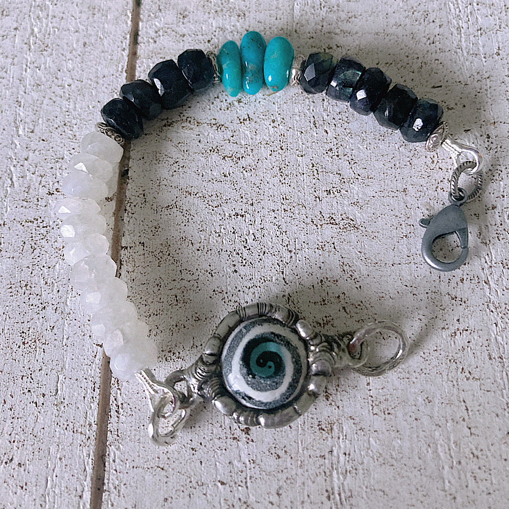 Women’s Desert Spiral Turquoise Clasp Bracelet