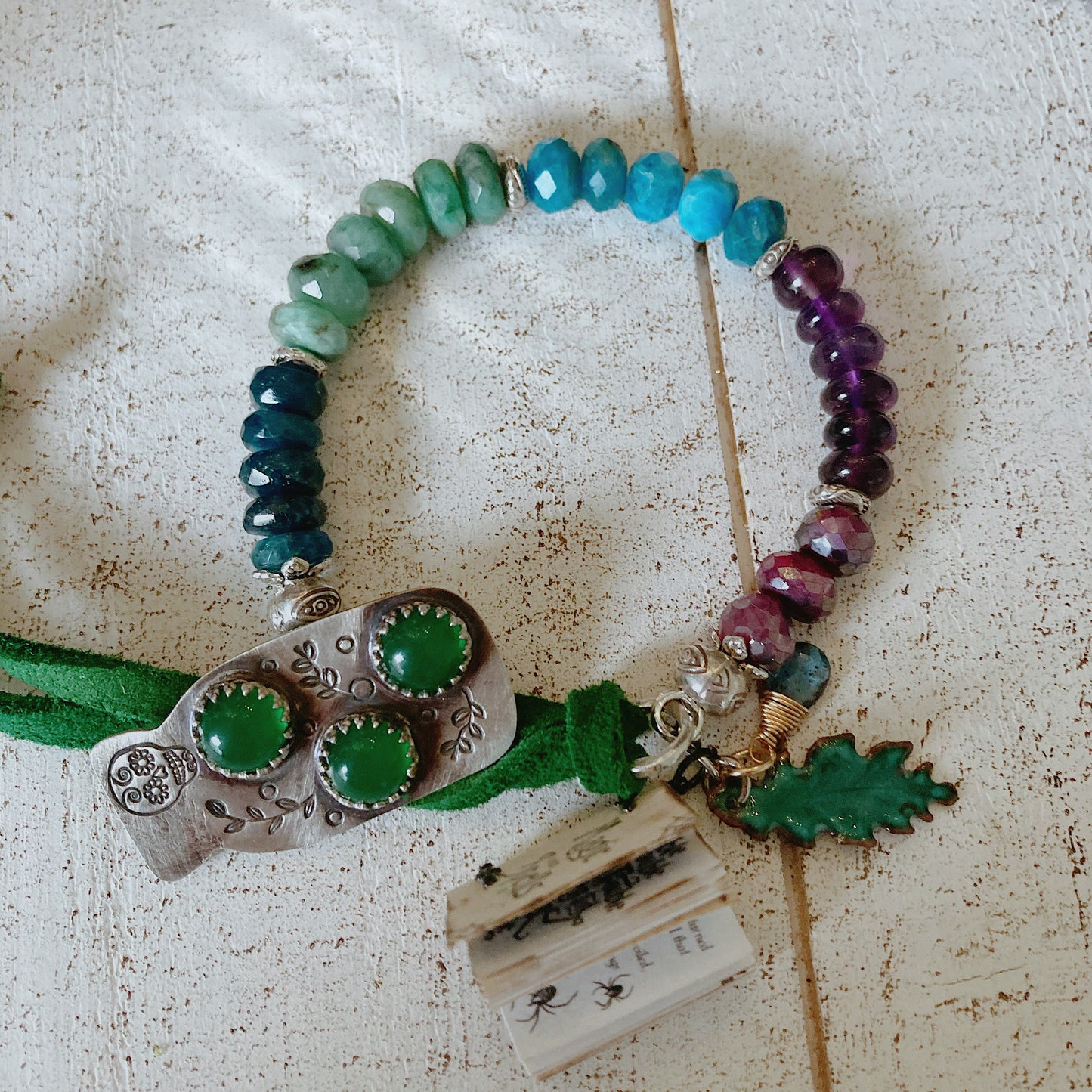 Pulsera con cierre de botón místico brujo de botella de poción para mujer