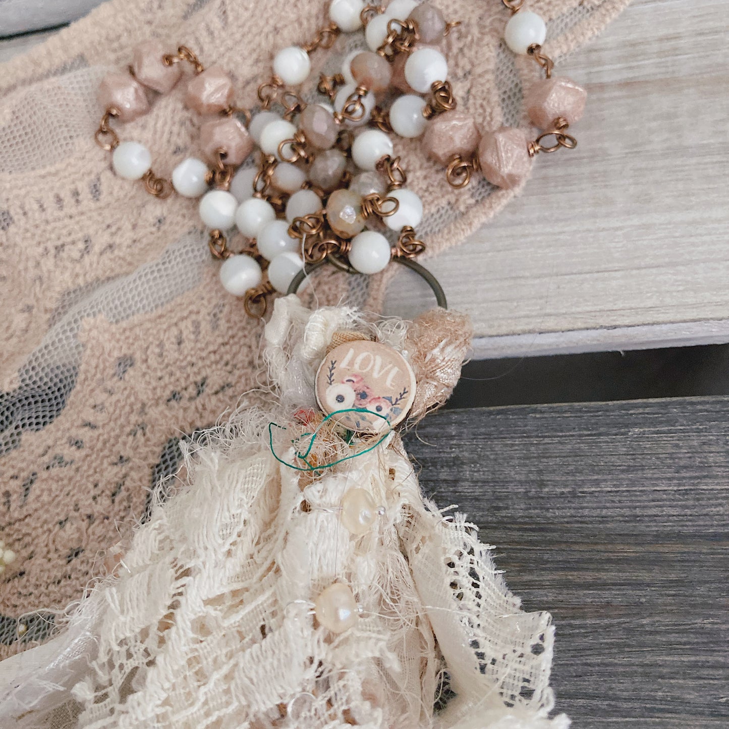 Women’s Shabby-Boho Tassel Rosary Necklace