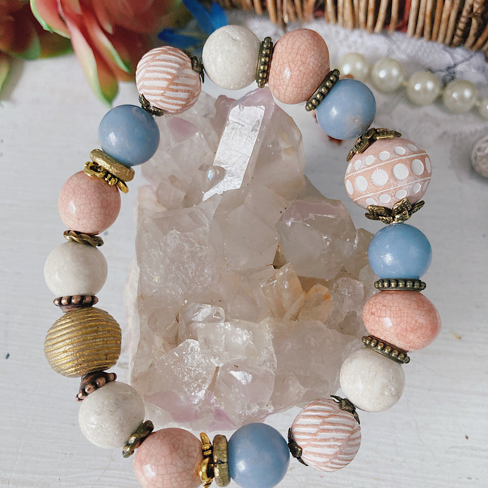 Women’s Boho Gemstone Stretch Bracelet