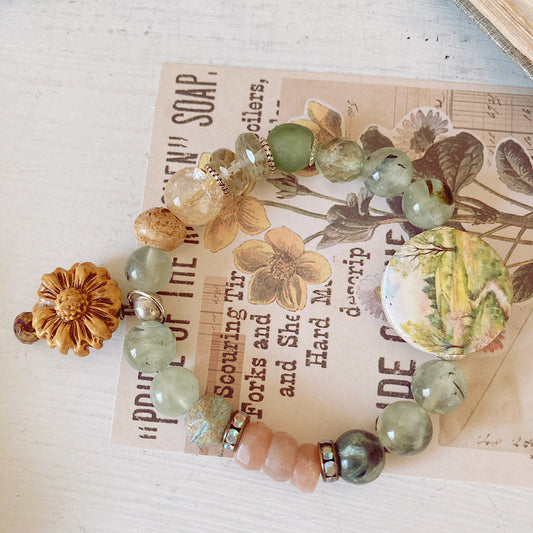 Women’s Summer Cottagecore Nature Lover’s Country Roads Stretch Bracelet