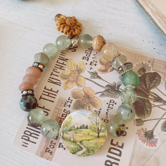 Women’s Summer Cottagecore Nature Lover’s Country Roads Stretch Bracelet