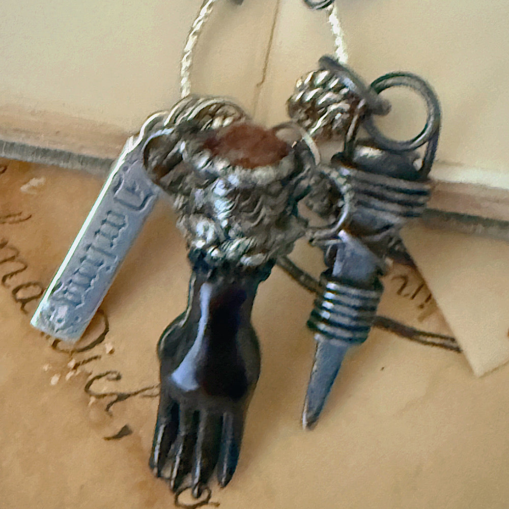 Women’s Fall Ombré Witchy Samhain Amulet Dark Academia Gothic Y2K Rosary Charm Necklace