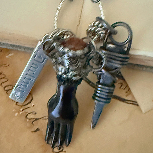 Women’s Fall Ombré Witchy Samhain Amulet Dark Academia Gothic Y2K Rosary Charm Necklace