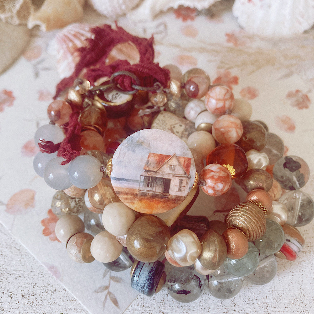 Women’s Neutral Beachy Rustic Surfer Summer Coastal Nature Knotted Bracelet