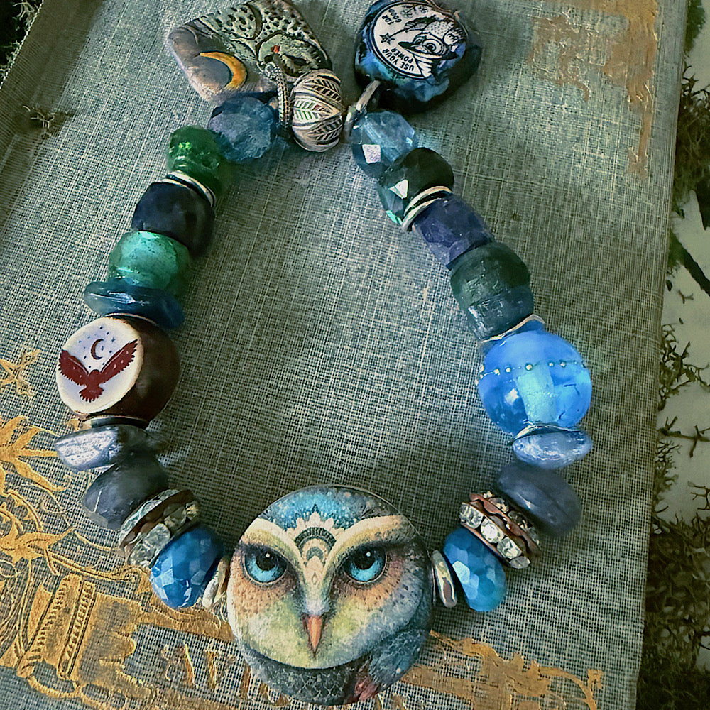 Reserved for a VIP: Women’s Fall Night Owl Talisman Mystical Stretch Bracelet