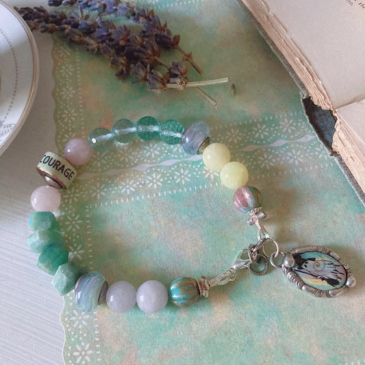 Women’s Fall Whimsi-Goth Pastel Ghost Halloween Dark Cottagecore Clasp Bracelet