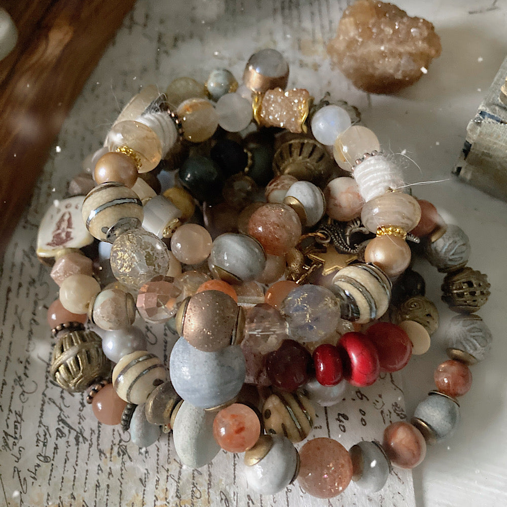 Women’s Hygge Witch Winter Neutral Magic in the Mundane Stretch Bracelet