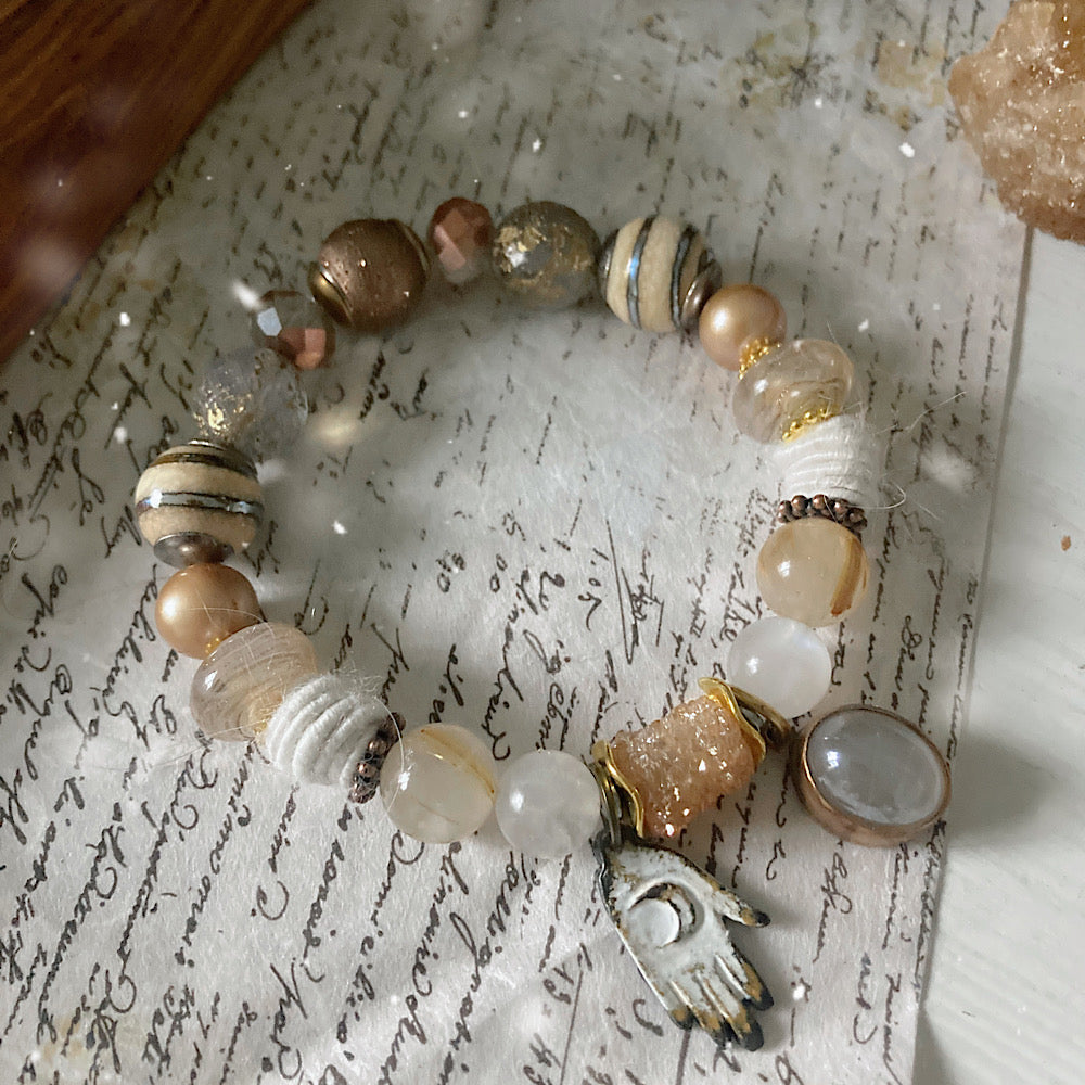 Women’s Hygge Witch Winter Neutral Magic in the Mundane Stretch Bracelet