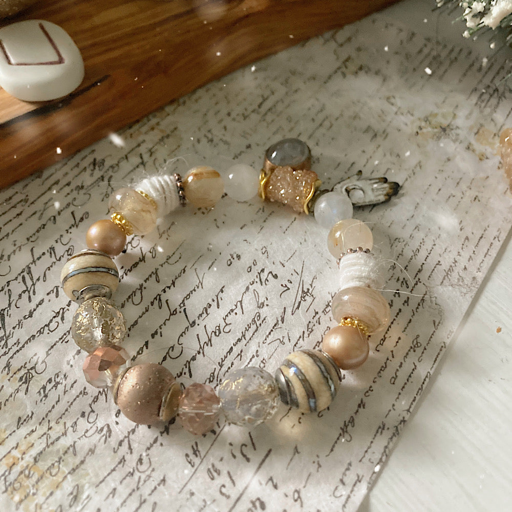 Women’s Hygge Witch Winter Neutral Magic in the Mundane Stretch Bracelet