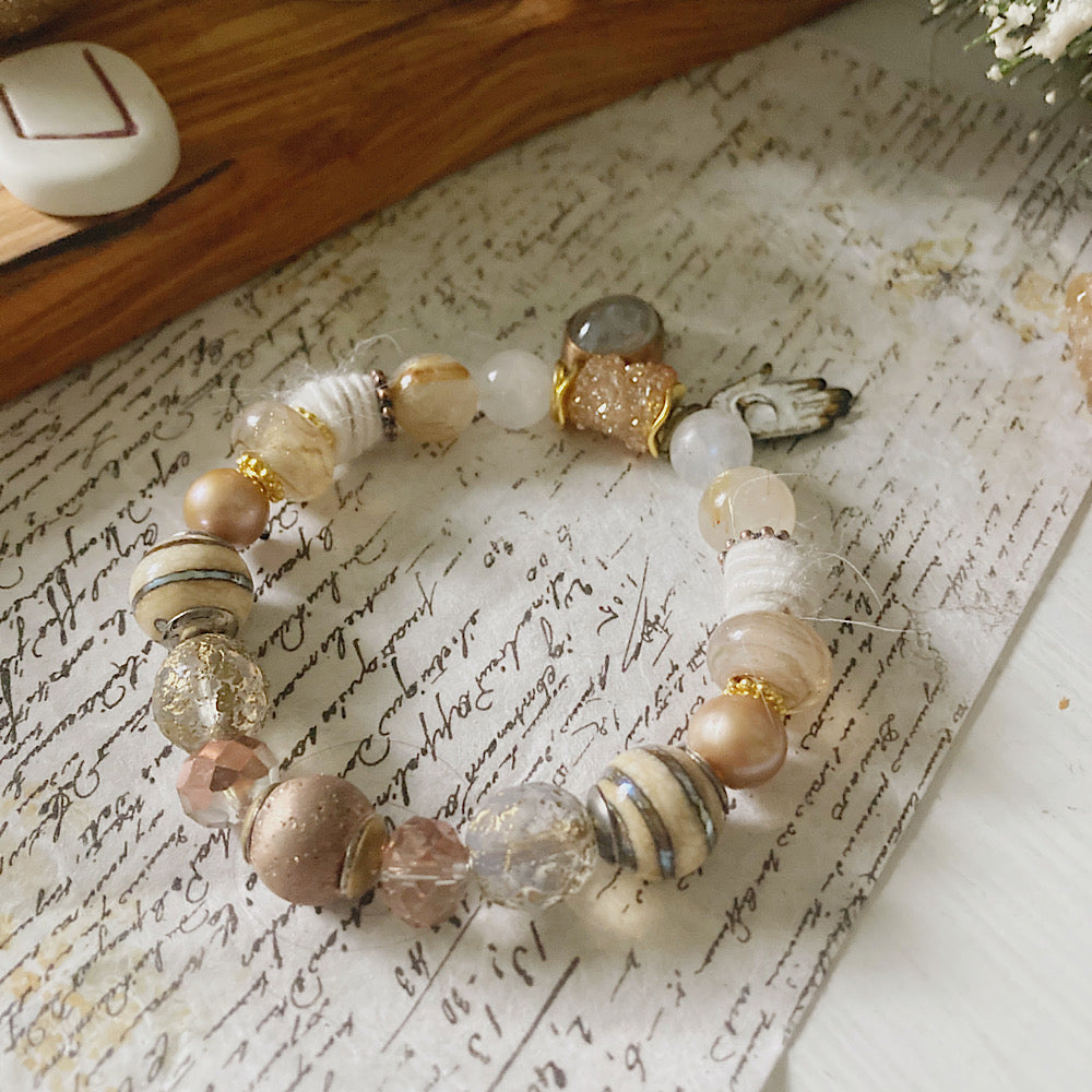 Women’s Hygge Witch Winter Neutral Magic in the Mundane Stretch Bracelet