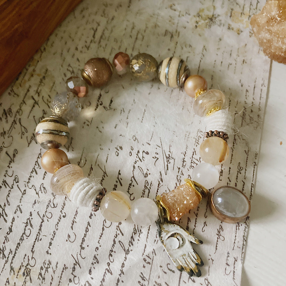 Women’s Hygge Witch Winter Neutral Magic in the Mundane Stretch Bracelet