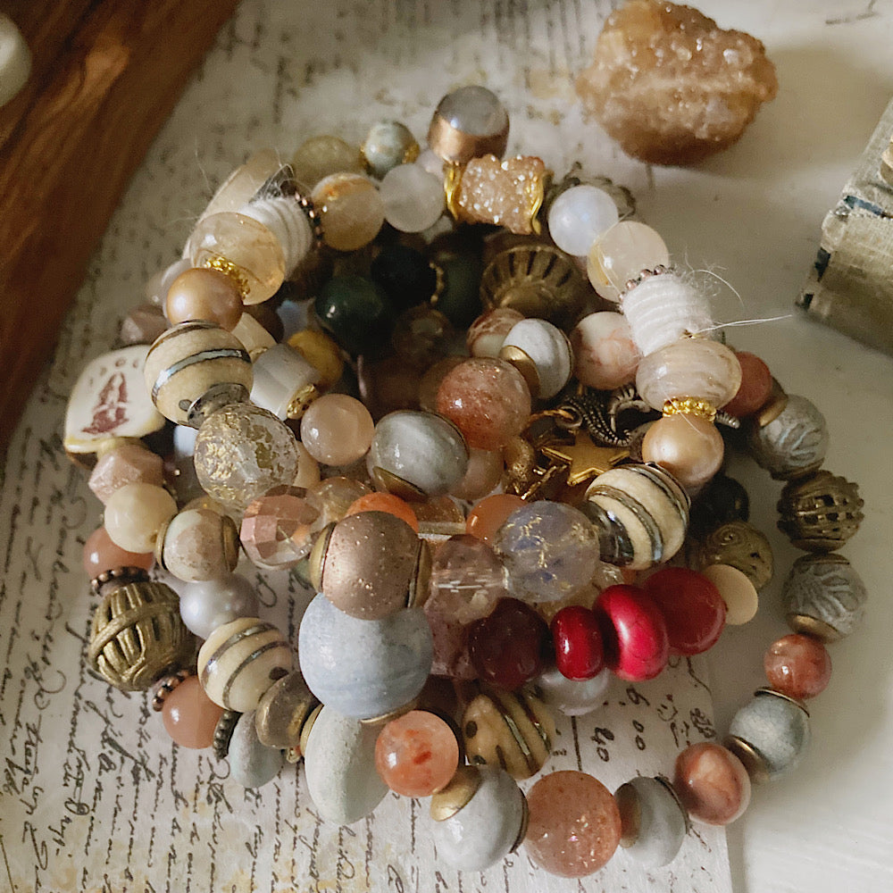 Women’s Hygge Witch Winter Neutral Magic in the Mundane Stretch Bracelet