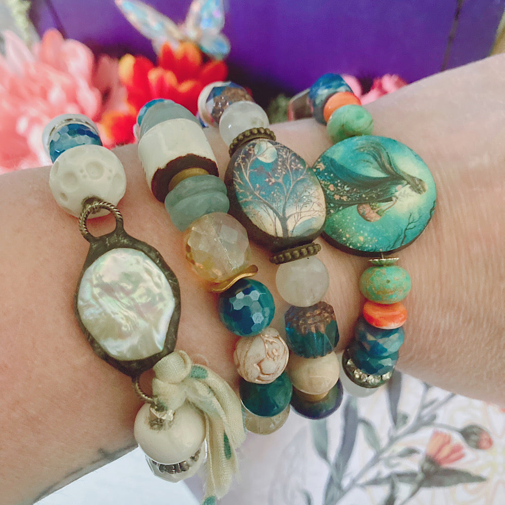 Reserved for a VIP: Women’s Spring Equinox Ostara Talisman Whimsical Witchy Clasp Bracelet