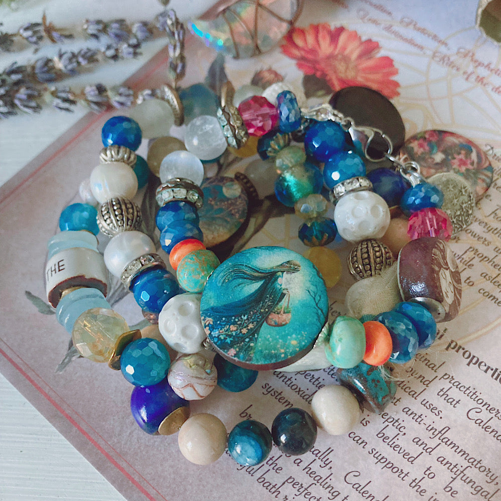 Reserved for a VIP: Women’s Spring Equinox Ostara Talisman Whimsical Witchy Clasp Bracelet