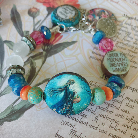 Reserved for a VIP: Women’s Spring Equinox Ostara Talisman Whimsical Witchy Clasp Bracelet