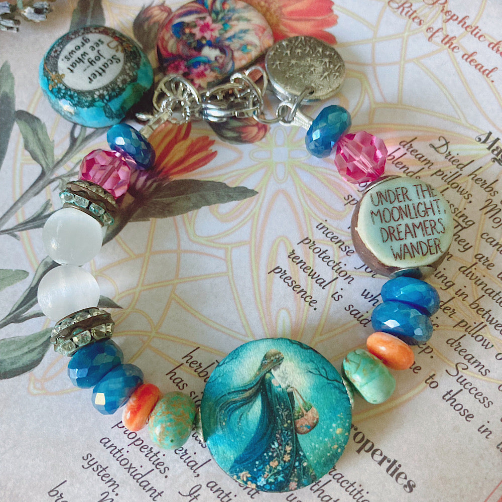 Reserved for a VIP: Women’s Spring Equinox Ostara Talisman Whimsical Witchy Clasp Bracelet