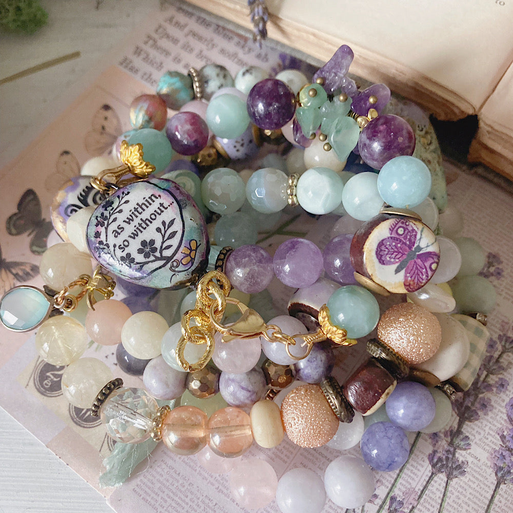 Women’s Pastel Witchy Harmony Lepidolite Clasp Bracelet