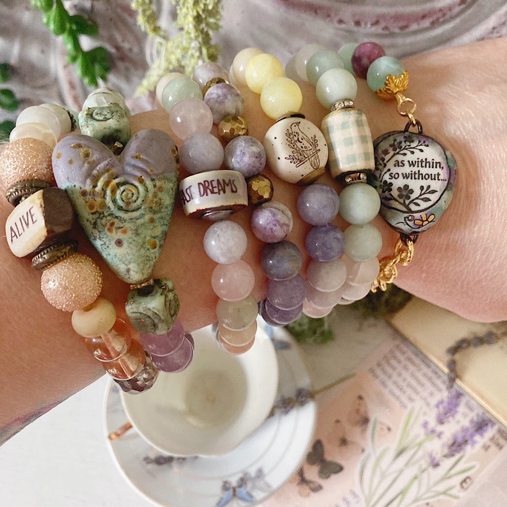 Women’s Pastel Witchy Harmony Lepidolite Clasp Bracelet