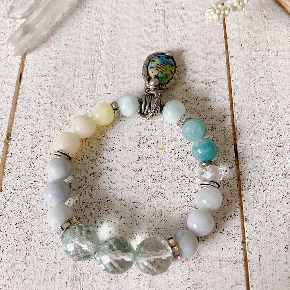 Women’s Boho-Chic Shabby Moon Magick Stretch Bracelet