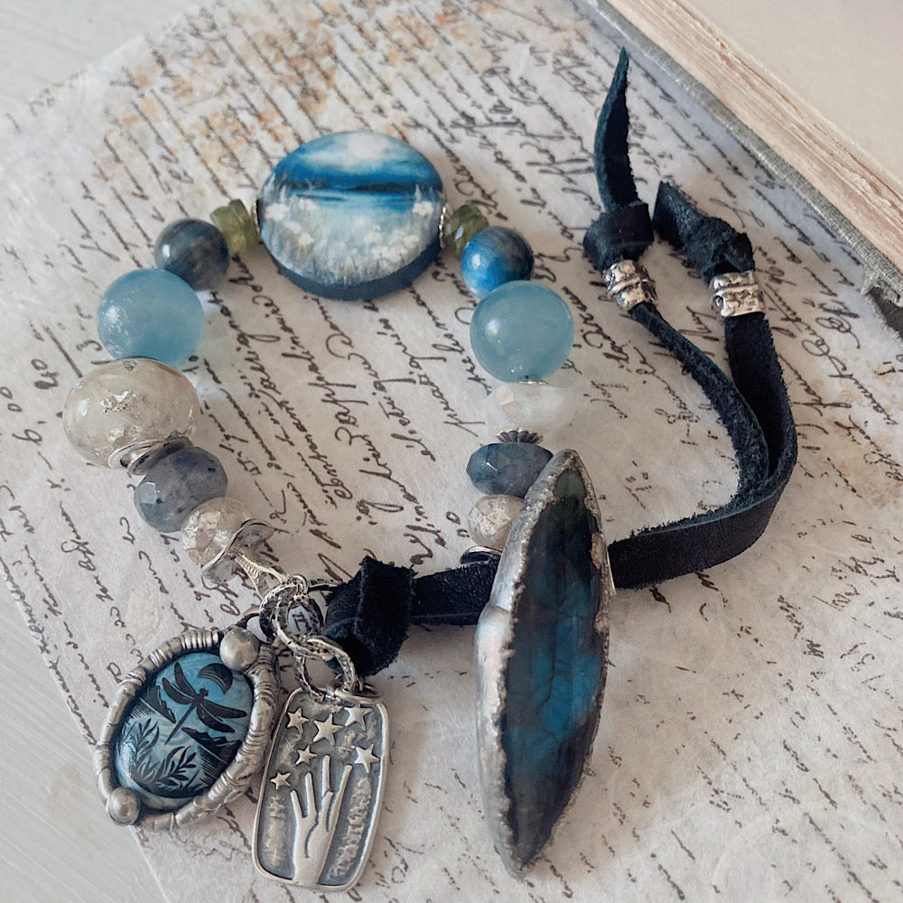 Reserved for a VIP: Women’s Summer Mystical Swamp Witch Nature Lover Button Clasp Bracelet