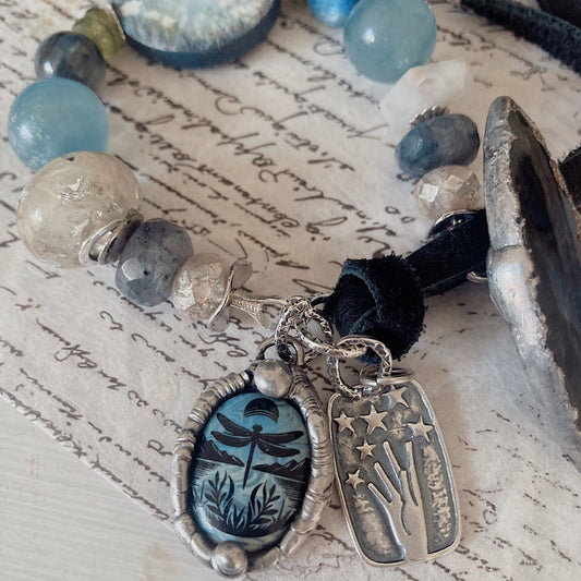 Reserved for a VIP: Women’s Summer Mystical Swamp Witch Nature Lover Button Clasp Bracelet