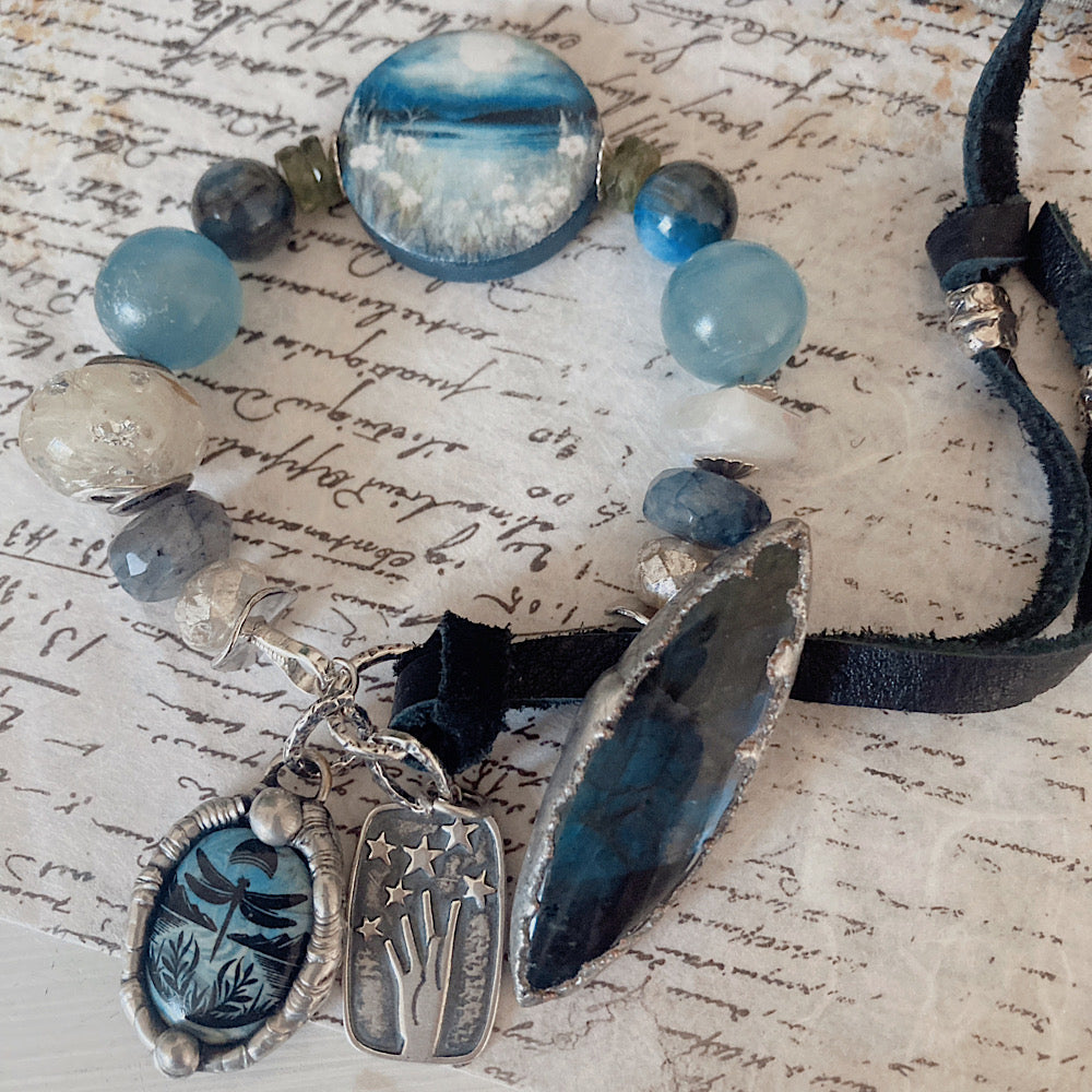 Reserved for a VIP: Women’s Summer Mystical Swamp Witch Nature Lover Button Clasp Bracelet