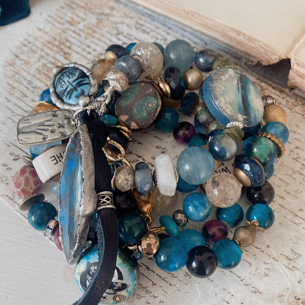 Reserved for a VIP: Women’s Summer Mystical Swamp Witch Nature Lover Button Clasp Bracelet