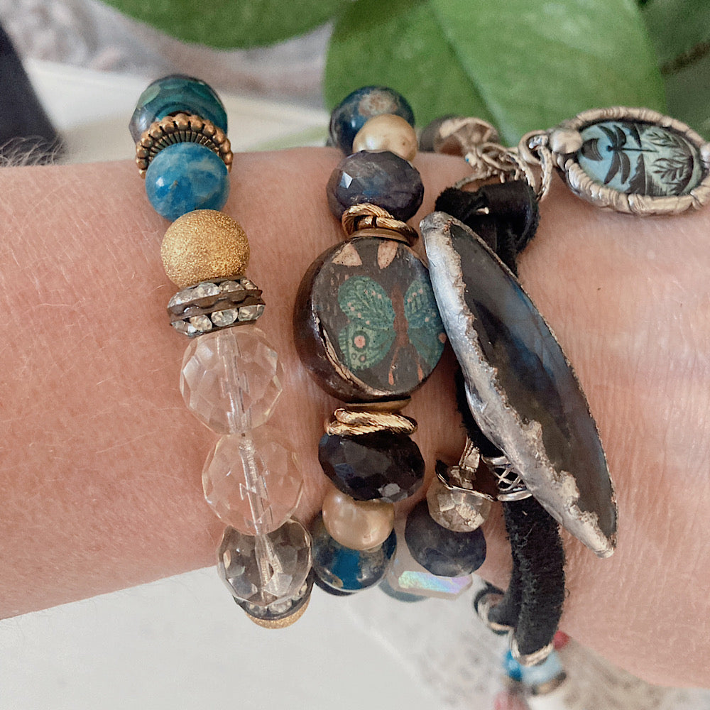 Reserved for a VIP: Women’s Summer Mystical Swamp Witch Nature Lover Button Clasp Bracelet