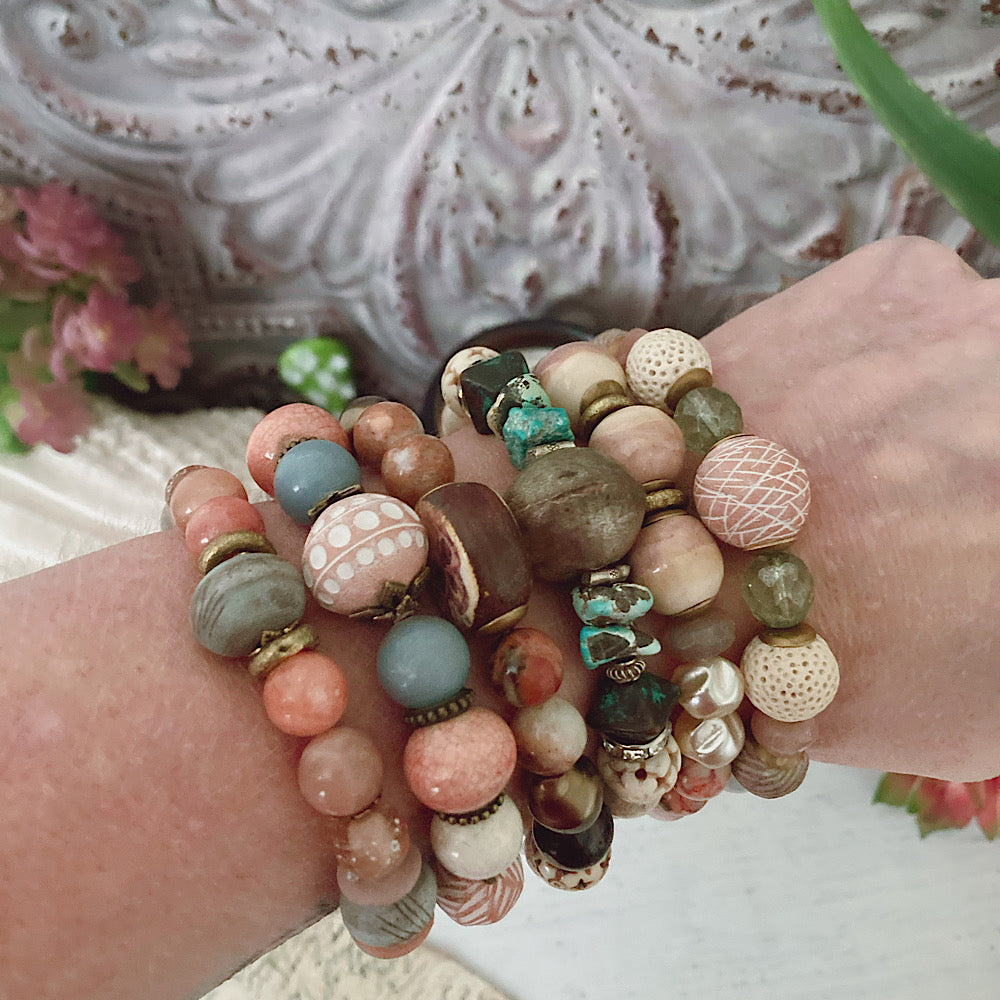 Women’s Desert Sunstone Rustic Shabby Stretch Bracelet