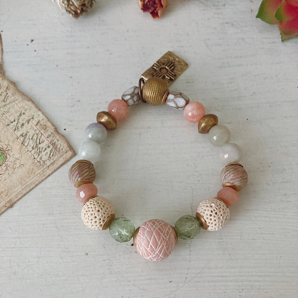 Women’s Desert Sunstone Rustic Shabby Stretch Bracelet