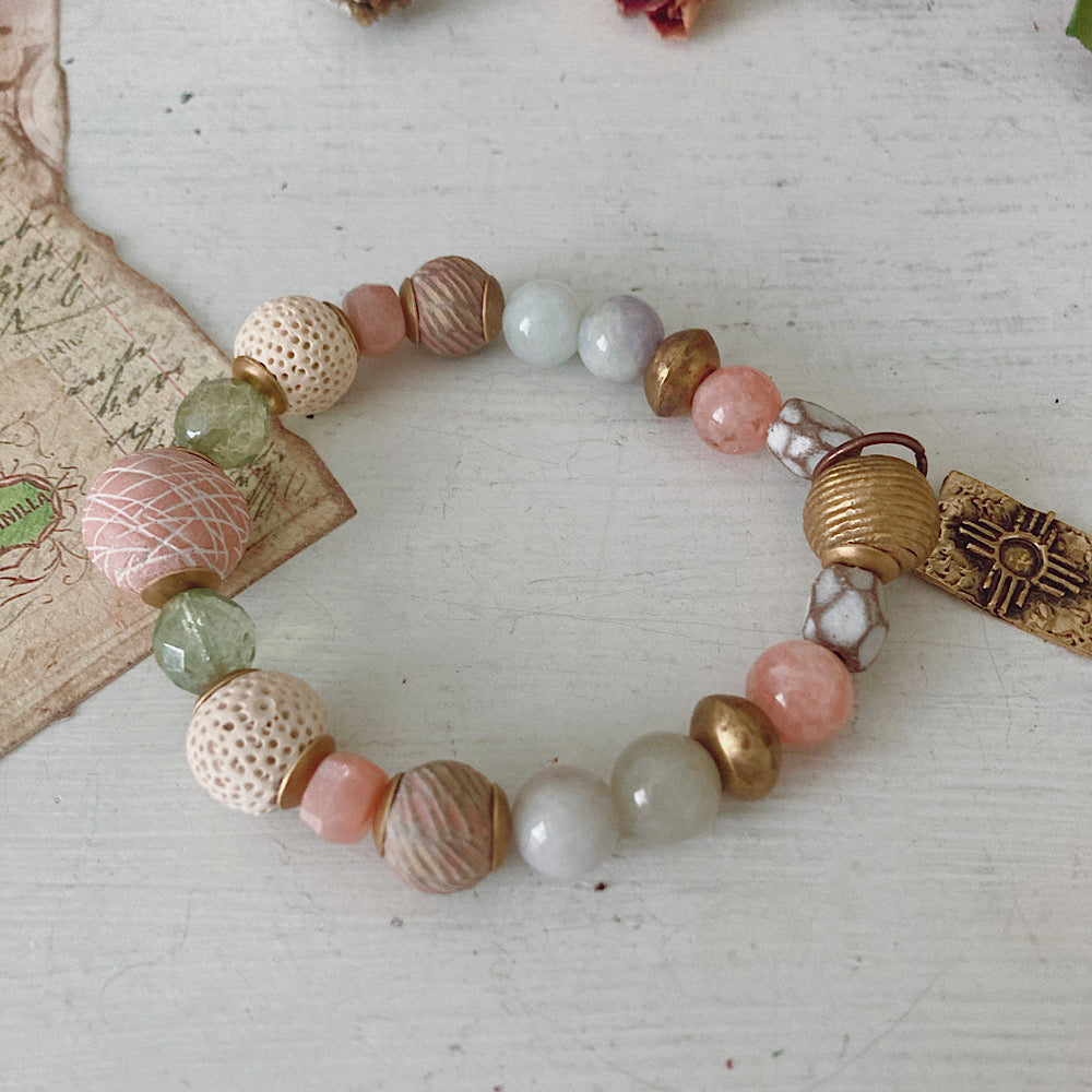 Women’s Desert Sunstone Rustic Shabby Stretch Bracelet