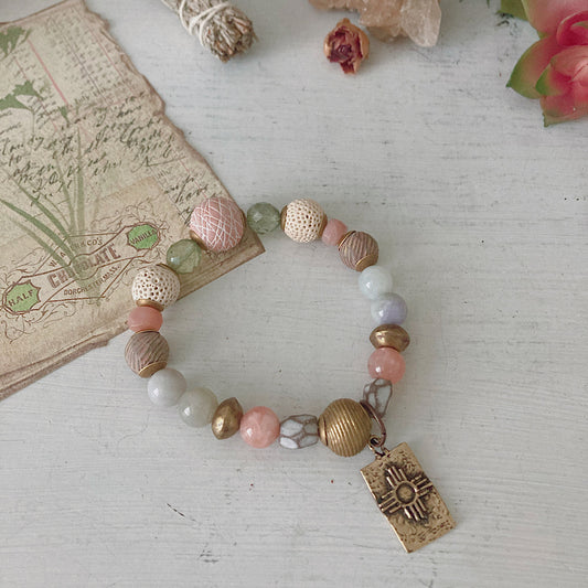 Women’s Desert Sunstone Rustic Shabby Stretch Bracelet