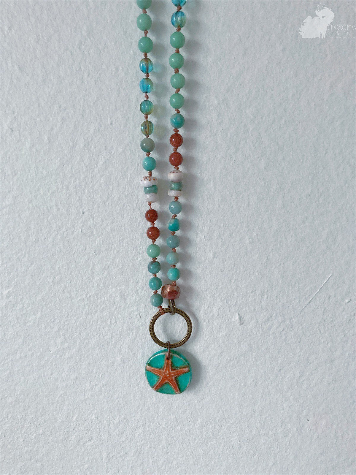 Women’s Starfish Rustic Boho Knotted Necklace