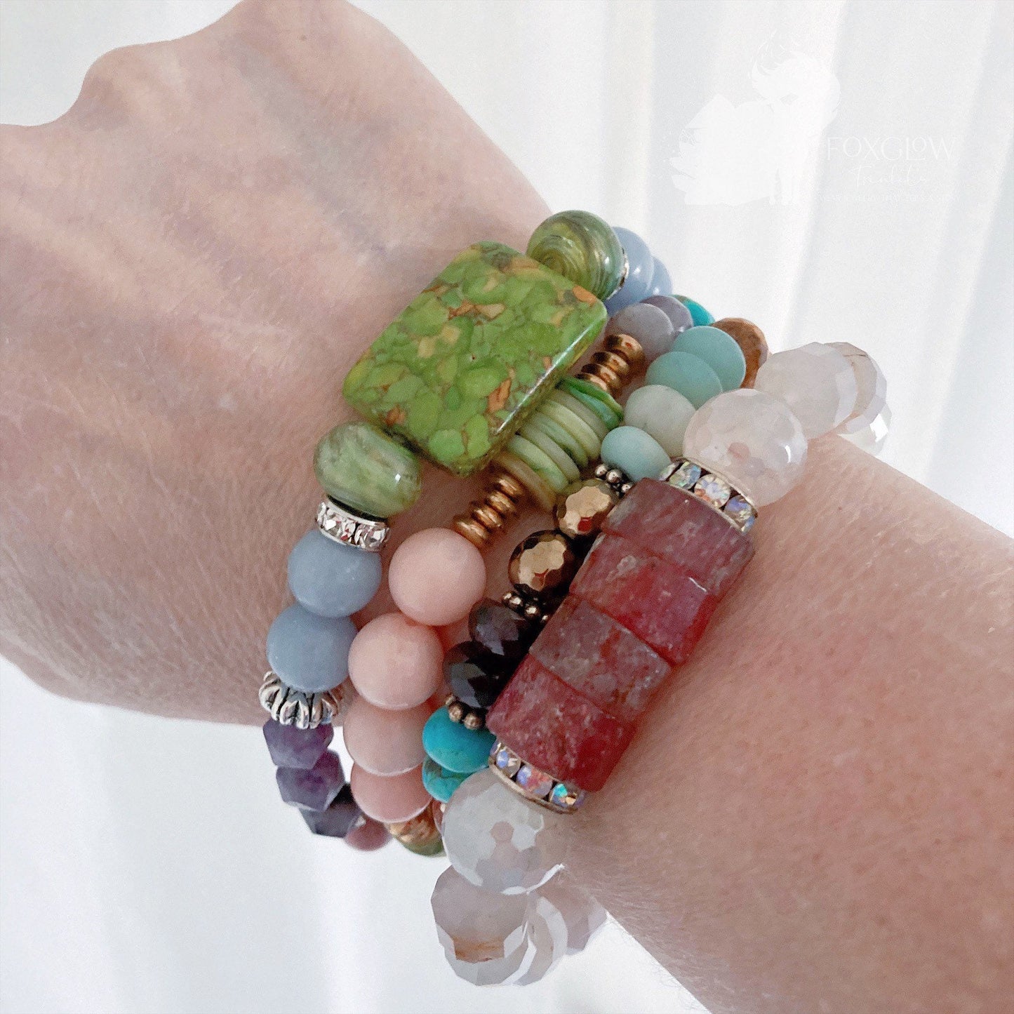 Pulsera elástica boho-chic para mujer