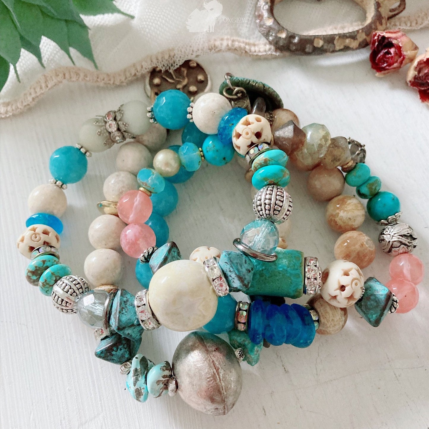 Women’s Turquoise Mystical Desert Star Stretch Bracelet