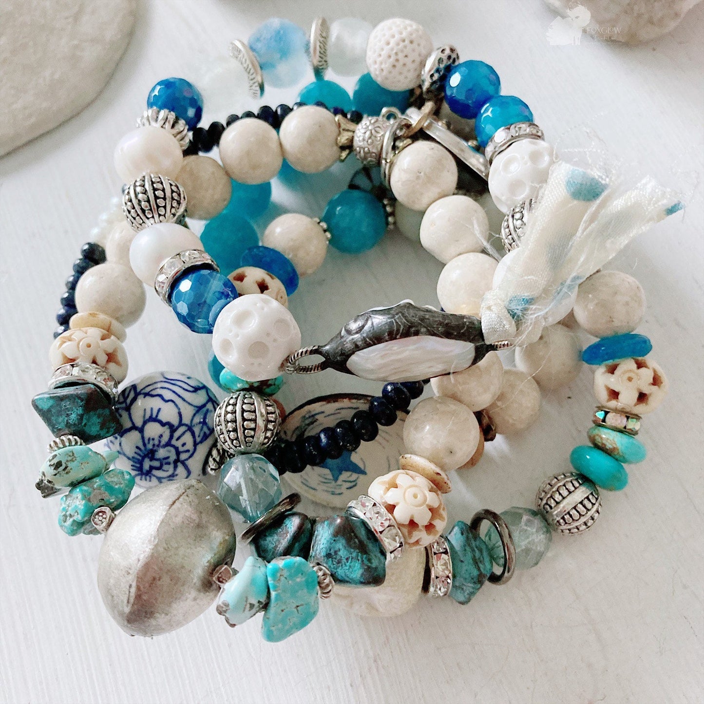 Bracelet extensible en perles de plage-Boho pour femmes