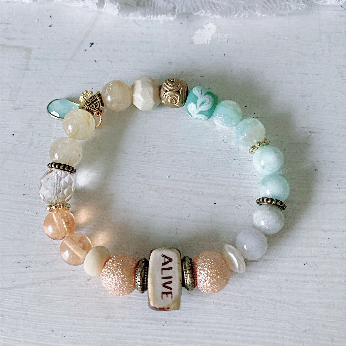 Women’s Seafoam Pastel BohoGlam Stretch Bracelet